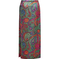 ARCHIVE - Yves Saint Laurent 1989 Metallic Lame Skirt With Rhinestone Buttons