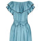 ARCHIVE - Yves Saint Laurent Blue Taffeta 1970s Skirt and Top Set