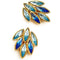 ARCHIVE - Yves Saint Laurent Clip-on Gold and Blue Earrings
