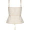 ARCHIVE - Yves Saint Laurent Iconic 1970s Ivory Beige Front Lacing Peasant Corset