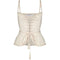 ARCHIVE - Yves Saint Laurent Iconic 1970s Ivory Beige Front Lacing Peasant Corset