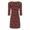 Autumn/Winter 94 - 95 Yves Saint Laurent Red Carnation Print Dress