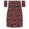 Autumn/Winter 94 - 95 Yves Saint Laurent Red Carnation Print Dress