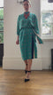 1970s Franck Olivier Novelty Fan Print Skirt Suit
