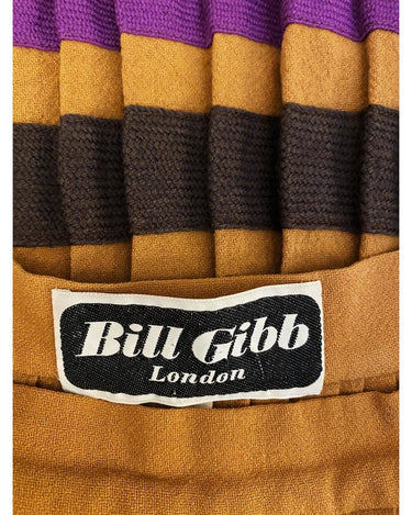 Bill Gibb 1970s Accordion Pleat Wool Skirt
