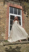 ARCHIVE: 1970s Simon Ellis Couture Trumpet Sleeve Wedding Dress