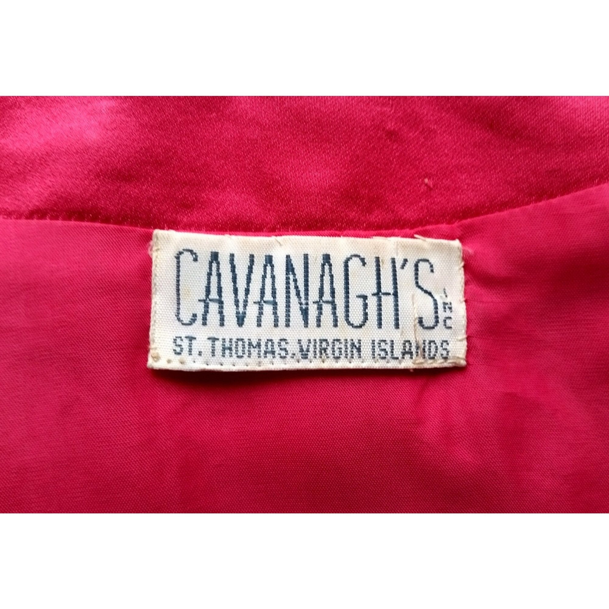 Cavanagh's 1950s Crimson Silk Satin Cropped Beaded Evening Jacket