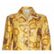 Celine 1980s Yellow Equestrian Print Silk Quilted Jacket