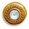 Chanel 1970s Goldtone Earrings With Large Rhinestone
