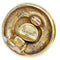 Chanel 1970s Goldtone Earrings With Large Rhinestone
