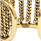 Chanel 1970s Pair of Gold Tone Cuff Bracelets With Chain Link Detail