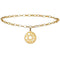 Chanel 1980s Gold Tone Chain Coco Medallion Cutout Necklace