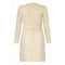 Chanel 1980s Haute Couture Bridal Cream Dress Suit With Lace Overlay