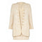 Chanel 1980s Haute Couture Bridal Cream Dress Suit With Lace Overlay