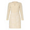Chanel 1980s Haute Couture Bridal Cream Dress Suit With Lace Overlay