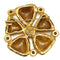 Chanel 1980s Statement Goldtone Flower Brooch With Large Rhinestone