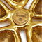 Chanel 1980s Statement Goldtone Flower Brooch With Large Rhinestone