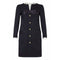 Chanel 1990s Black Tuxedo Dress With Satin Bow & Detachable Collar