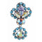 Christian Dior 1958 Turquoise Drop Earrings With Iridescent Aurora Borealis