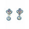 Christian Dior 1958 Turquoise Drop Earrings With Iridescent Aurora Borealis