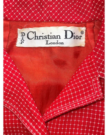Christian Dior 1970s Muslin Cotton checked Dress