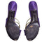 Christian Dior 1970s Purple and Gold Tone Heeled Sandals