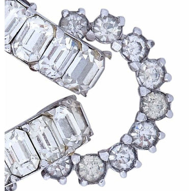 ARCHIVE - Christian Dior By Kramer Diamante Brooch With Prong Set Crystal Gemstones 1950s