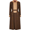 Circa 1915 Antique Fine Knit Wool Walking Suit With Tiger's Eye Buttons