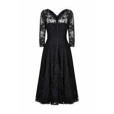 ARCHIVE - Early 1950s Marshal and Snelgrove Black Lace Dress