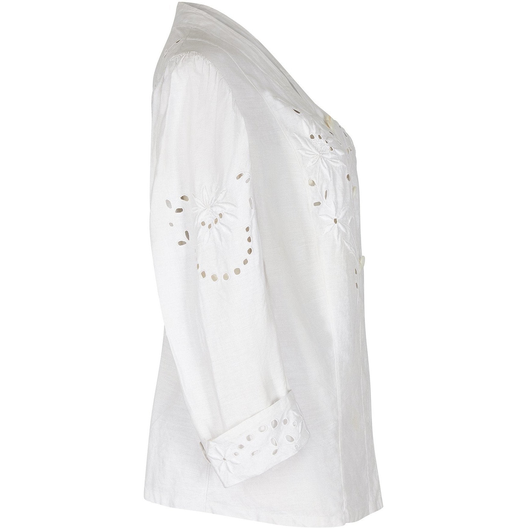 Edwardian Embroidered Whitework Linen Summer Walking Jacket
