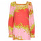 Emilio Pucci 1960s / 1970s Silk Blend Tropical Print Lounge Dress