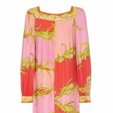 ARCHIVE - Emilio Pucci 1960s / 1970s Silk Blend Tropical Print Lounge Dress