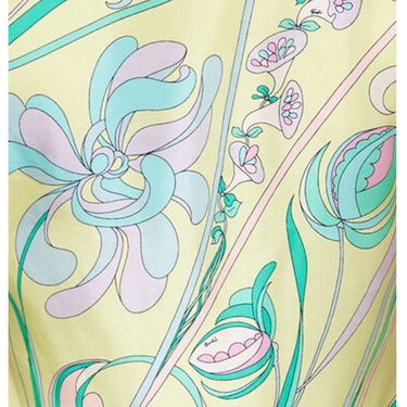 ARCHIVE - Emilio Pucci 1960s Pale Yellow Silk Blouse With Floral Design
