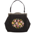 Exceptional Hallmarked 1937 Sterling Silver & Marcasite Tapestry Needlework Bag