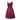 French Couture 1950s Red Silk Butterfly Print Dress