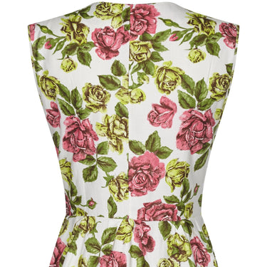ARCHIVE - Gevah 1950s Cotton Floral Rose Print Dress