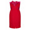 Gianfranco Ferre 1980s red Cocktail Dress With Shocking Pink Fan Detail