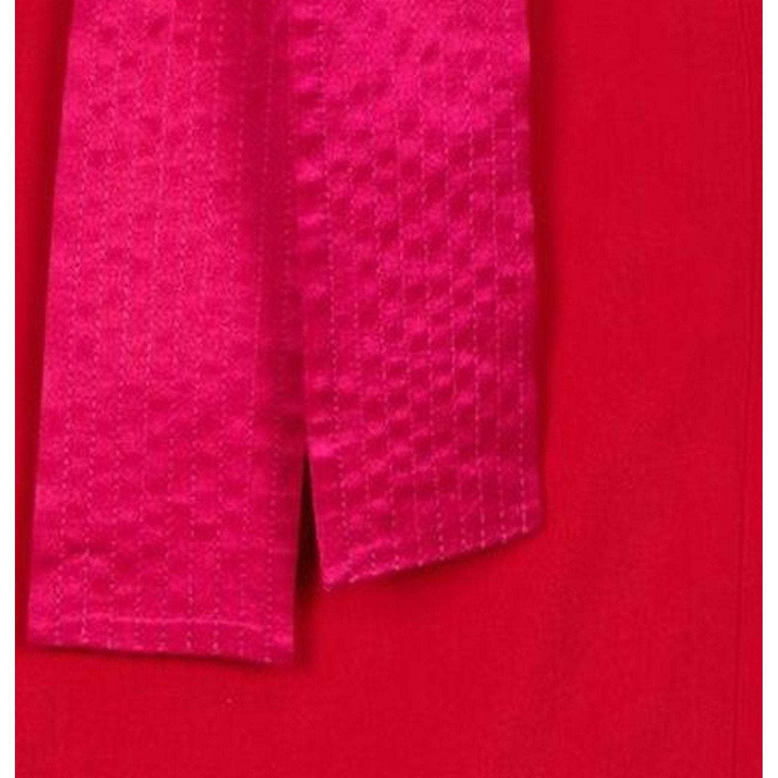 Gianfranco Ferre 1980s red Cocktail Dress With Shocking Pink Fan Detail