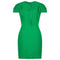 Gianni Versace 1980s Emerald Green Linen Mod Dress