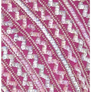 ARCHIVE - Hannalore of London 1960s Pink Silk Chiffon Sequined Pleated Dress