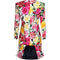 Haute Couture Christian Lacroix 1990s Colourful Rose Print Dress