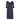 ARCHIVE - Henri 1950s Silk Navy Polkadot Dress With Pleating Detail