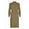 Hermes 1970s Silk Sage Green Oakleaf Print Blouse and Skirt Suit