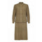 Hermes 1970s Silk Sage Green Oakleaf Print Blouse and Skirt Suit