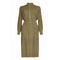 Hermes 1970s Silk Sage Green Oakleaf Print Blouse and Skirt Suit