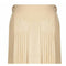 Hermes Beige Natural Silk and Leather Accordion Pleat Skirt