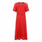 HOLD 1950s Crochet Bright Cherry Red Dress