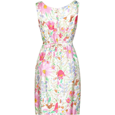 ARCHIVE: Jeunesse 1960s Silk Floral Printed Dress with Matching Belt