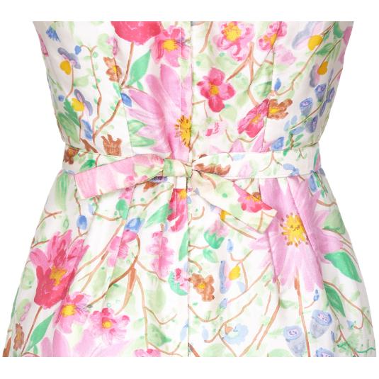 Jeunesse 1960s Silk Floral Printed Dress with Matching Belt