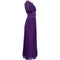 Late 1940s or 1950s Baroque Deep Purple Silk Chiffon Evening Dress